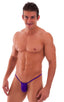 M1R2 - Mens Micro Adjustable G String Bikini - Solids 3453 Royal purple - Skinzwear