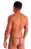 M1R2 - Mens Micro Adjustable G String Bikini - Solids 3453 Royal purple - Skinzwear