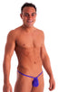 M1R2 - Mens Micro Adjustable G String Bikini - Solids 3453 Royal purple - Skinzwear