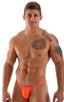 M1R2 - Mens Micro Adjustable G String Bikini - Solids 6402 Blazing orange - Skinzwear