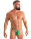 M1R2 - Mens Micro Adjustable G String Bikini - Wet - look 9871 Green - Skinzwear