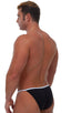 M24 - Mens Banded Bikini 3/4 Back - Solids 6407 - 3499 Black - Optic white - Skinzwear
