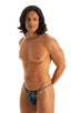 M25 - Mens Skinny Side Smooth Pouch Swim Thong - Prints 2572 Dark water - Skinzwear