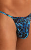 M25 - Mens Skinny Side Smooth Pouch Swim Thong - Prints 2572 Dark water - Skinzwear