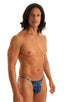 M25 - Mens Skinny Side Smooth Pouch Swim Thong - Prints 2572 Dark water - Skinzwear