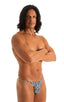 M25 - Mens Skinny Side Smooth Pouch Swim Thong - Prints 3150 Zebra - Skinzwear