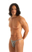M25 - Mens Skinny Side Smooth Pouch Swim Thong - Prints 3150 Zebra - Skinzwear