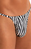 M25 - Mens Skinny Side Smooth Pouch Swim Thong - Prints 3150 Zebra - Skinzwear