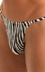 M25 - Mens Skinny Side Smooth Pouch Swim Thong - Prints 3150 Zebra - Skinzwear