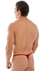 M25 - Mens Skinny Side Smooth Pouch Swim Thong - Solid Sheer Semi Sheer 1538 Red - Skinzwear