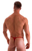 M25 - Mens Skinny Side Smooth Pouch Swim Thong - Solids 3450 Ruby red - Skinzwear