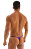 M25 - Mens Skinny Side Smooth Pouch Swim Thong - Solids 3453 Royal purple - Skinzwear