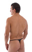 M25 - Mens Skinny Side Smooth Pouch Swim Thong - Wet Look 0007 Black - Skinzwear