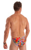 M26 - Mens Seamless Pouch Bikini - Mesh 4552 Hibiscus printed stretch - Skinzwear