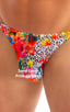 M26 - Mens Seamless Pouch Bikini - Mesh 4552 Hibiscus printed stretch - Skinzwear