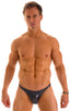 M26 - Mens Seamless Pouch Bikini - Metallics 9852 Black ice - Skinzwear