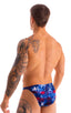 M26 - Mens Seamless Pouch Bikini - Prints 3121 American flag collage - Skinzwear