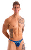 M26 - Mens Seamless Pouch Bikini - Prints 3152 Blue leopard - Skinzwear