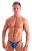 M26 - Mens Seamless Pouch Bikini - Prints 3152 Blue leopard - Skinzwear