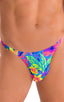 M26 - Mens Seamless Pouch Bikini - Prints 4109 Hawaiian floral - Skinzwear