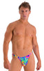 M26 - Mens Seamless Pouch Bikini - Prints 4109 Hawaiian floral - Skinzwear