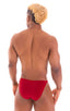 M26 - Mens Seamless Pouch Bikini - Solid Sheer Semi Sheer 1538 Red - Skinzwear