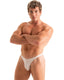 M26 - Mens Seamless Pouch Bikini - Solid Sheer Semi Sheer 8568 White - Skinzwear