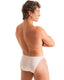 M26 - Mens Seamless Pouch Bikini - Solid Sheer Semi Sheer 8568 White - Skinzwear