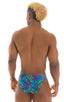 M26 - Mens Seamless Pouch Bikini - Tan Through 2751 Neon ferns - Skinzwear