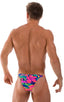 M27 - Mens Skinny Side 1/2 Back - Prints 4109 Hawaiian floral - Skinzwear