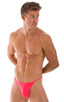 M27 - Mens Skinny Side 1/2 Back - Solid Sheer Semi Sheer 5537 Neon coral - Skinzwear