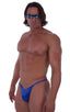 M27 - Mens Skinny Side 1/2 Back - Wet Look 0003 Royal blue - Skinzwear