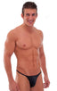 M27 - Mens Skinny Side 1/2 Back - Wet Look 0007 Black - Skinzwear