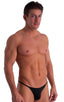 M29 - Mens Super Low Tiny Bikini - Solid Sheer Semi Sheer 1537 Black - Skinzwear