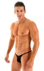 M29 - Mens Super Low Tiny Bikini - Solid Sheer Semi Sheer 8567 Black - Skinzwear