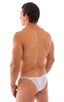 M29 - Mens Super Low Tiny Bikini - Solid Sheer Semi Sheer 8568 White - Skinzwear
