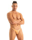 M29 - Mens Super Low Tiny Bikini - Solid Sheer Semi Sheer 9880 Peach - Skinzwear