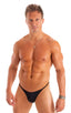 M29 - Mens Super Low Tiny Bikini - Solids 6417 Matte black - Skinzwear