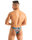 M29 - Mens Super Low Tiny Bikini - Tan Through 4750 Aqua leopard - Skinzwear