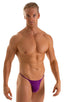 M31 - Mens Y Back G String Thong - Solid Sheer Semi Sheer 2558 Grape - Skinzwear