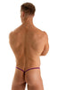 M31 - Mens Y Back G String Thong - Solid Sheer Semi Sheer 2558 Grape - Skinzwear