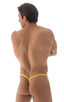 M31 - Mens Y Back G String Thong - Solid Sheer Semi Sheer 5538 Neon chartreuse - Skinzwear