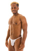 M31 - Mens Y Back G String Thong - Solid Sheer Semi Sheer 8568 - 3499 White - Optic white - Skinzwear
