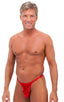 M32 - Mens Review Stripper Thong - Metallics 9811 Red - Skinzwear