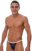 M33 - Mens Banded High Cut 1/2 Back Bikini - Wet Look 0007 - 3499 Black - Optic white - Skinzwear