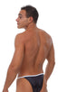 M33 - Mens Banded High Cut 1/2 Back Bikini - Wet Look 0007 - 3499 Black - Optic white - Skinzwear