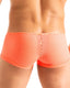 M35 - Mens Micro Low Square Cut Swim Trunks - Mesh 9882 Coral peep show - Skinzwear