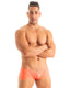 M35 - Mens Micro Low Square Cut Swim Trunks - Mesh 9882 Coral peep show - Skinzwear