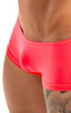 M35 - Mens Micro Low Square Cut Swim Trunks - Solid Sheer Semi Sheer 5537 Neon coral - Skinzwear