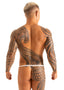 M39 - Mens Backless Bikini - Solid Sheer Semi Sheer 4558 Mint - Skinzwear